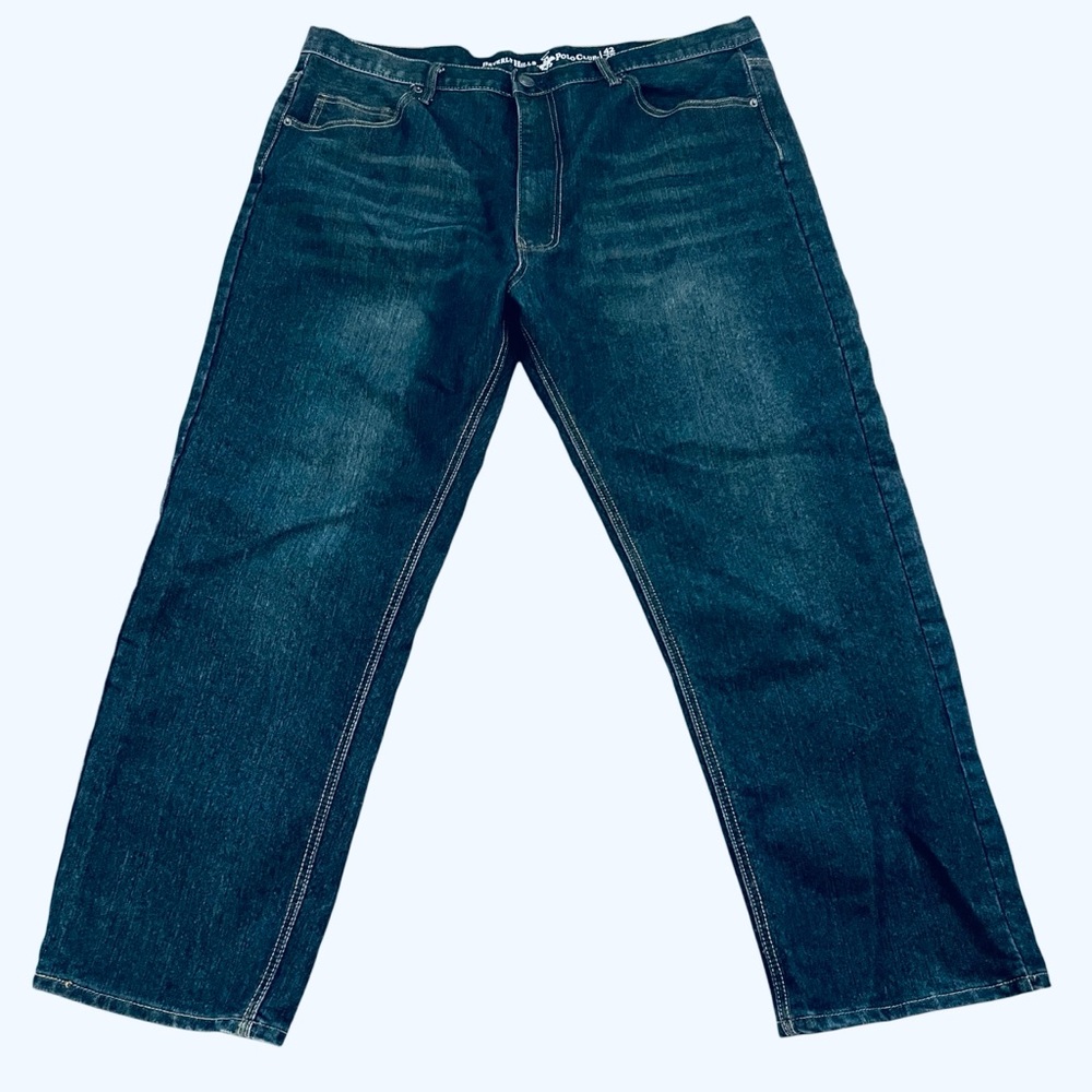 Polo Men’s 42 X 30 Blue Relaxed Straight High Rise Stretch Denim
